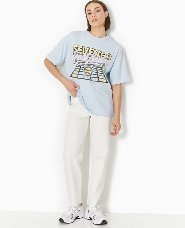 T-shirt oversize avec print bleu - Pimkie