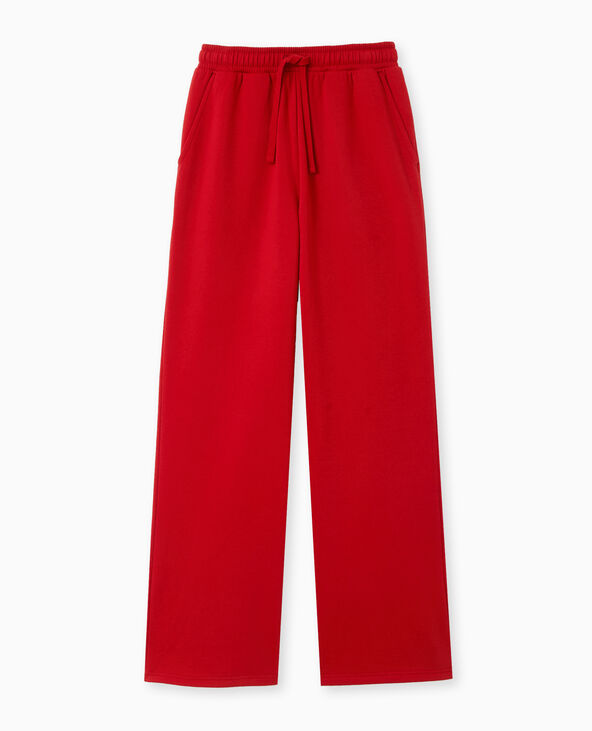 Pantalon de jogging droit en molleton rouge - Pimkie