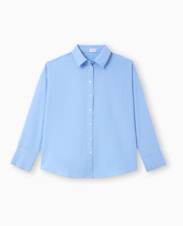 Chemise manches longues bleu - Pimkie