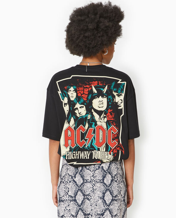 T-shirt oversize avec print ACDC noir - Pimkie