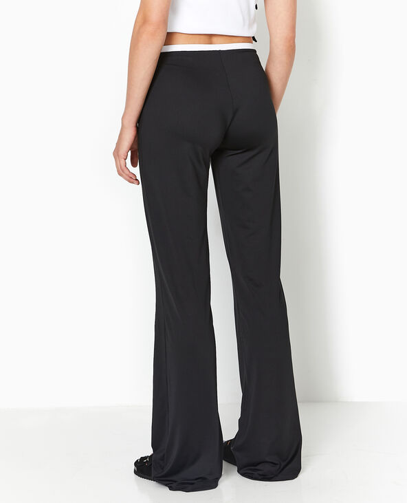 Pantalon large en maille extensible noir - Pimkie