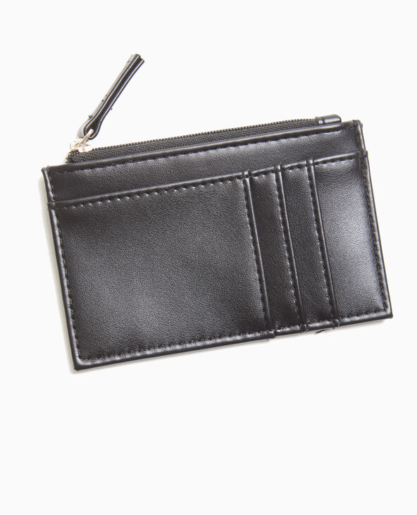 Porte-cartes en simili cuir noir - Pimkie