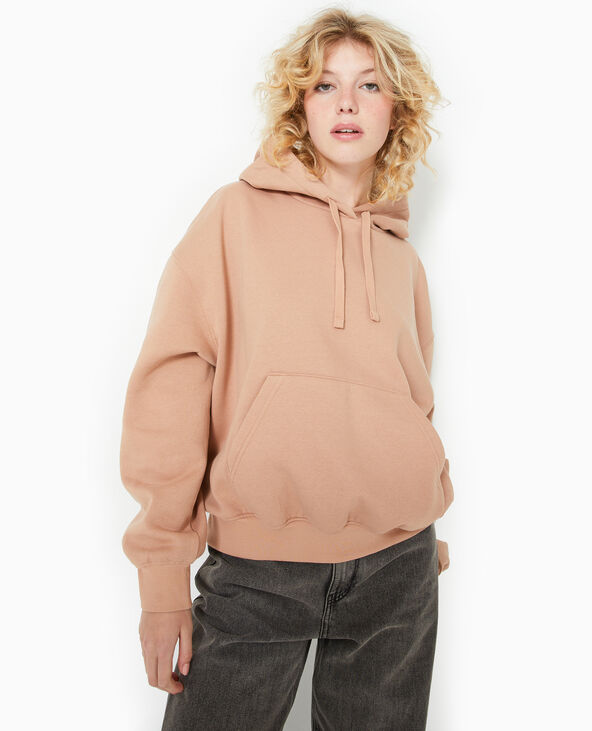 Sweat capuche avec poche devant taupe - Pimkie