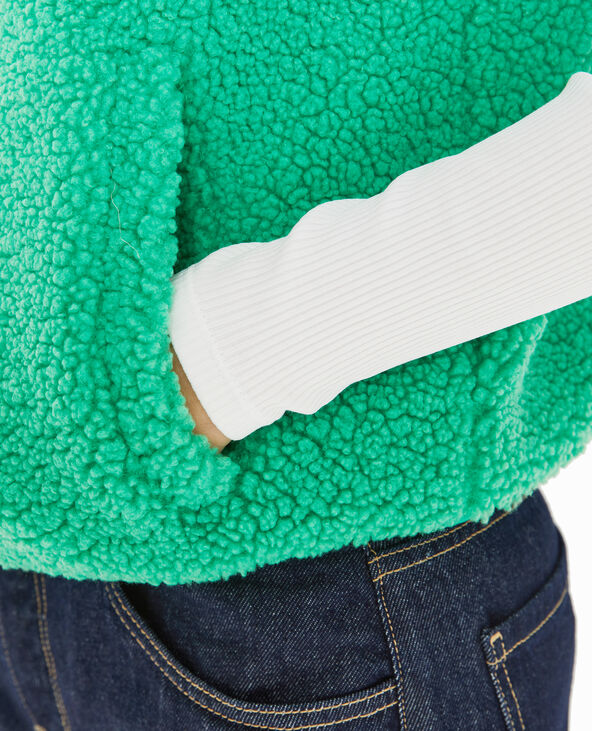 Gilet sans manches effet mouton vert - Pimkie