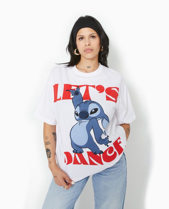 T-shirt oversize STITCH blanc - Pimkie