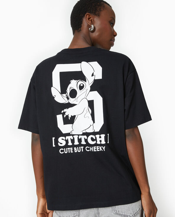 T-shirt oversize avec prints STITCH noir - Pimkie