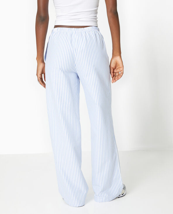 Pantalon rayé façon pyjama d'homme bleu - Pimkie