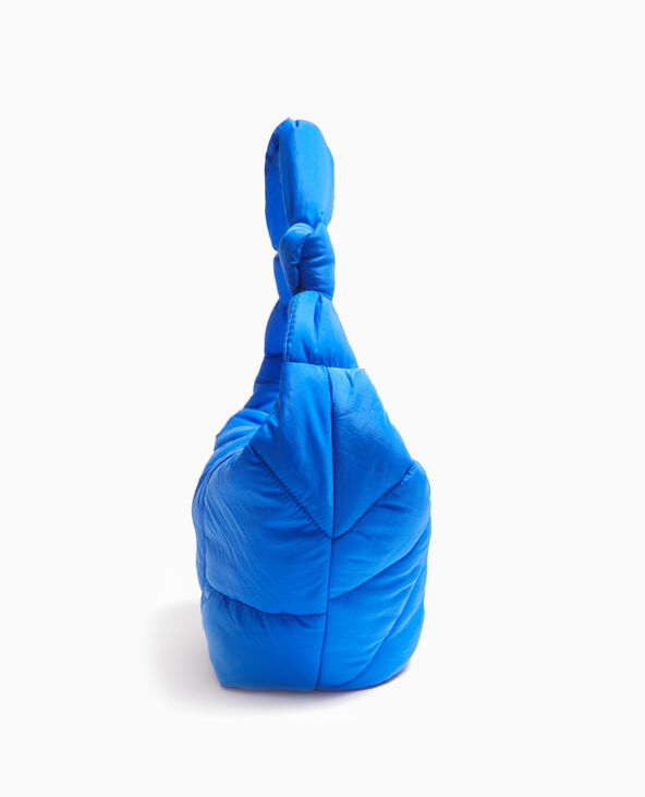 Grand sac en matière matelassé bleu électrique - Pimkie