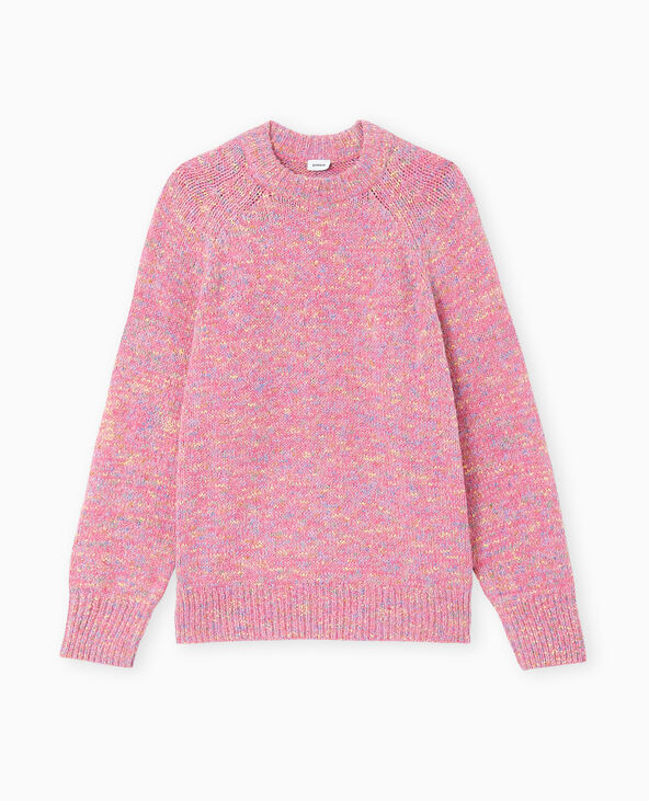 Pull en maille avec fils colorés rose - Pimkie