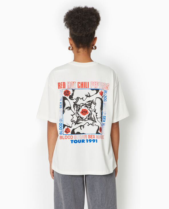 T-shirt oversize avec print RED HOT CHILI PEPPERS blanc - Pimkie