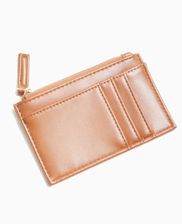 Porte-cartes en simili cuir camel - Pimkie