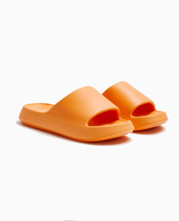 Mules monobloc ultra légères orange - Pimkie