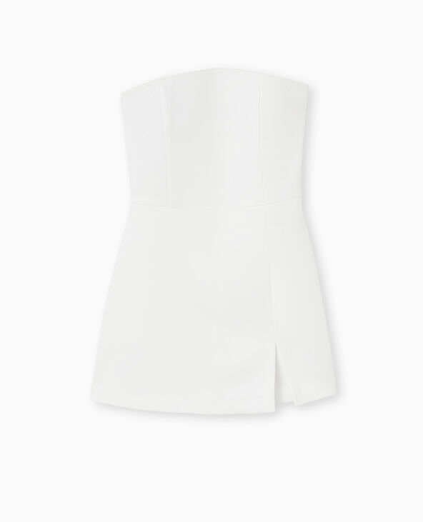 Combishort bustier blanc - Pimkie