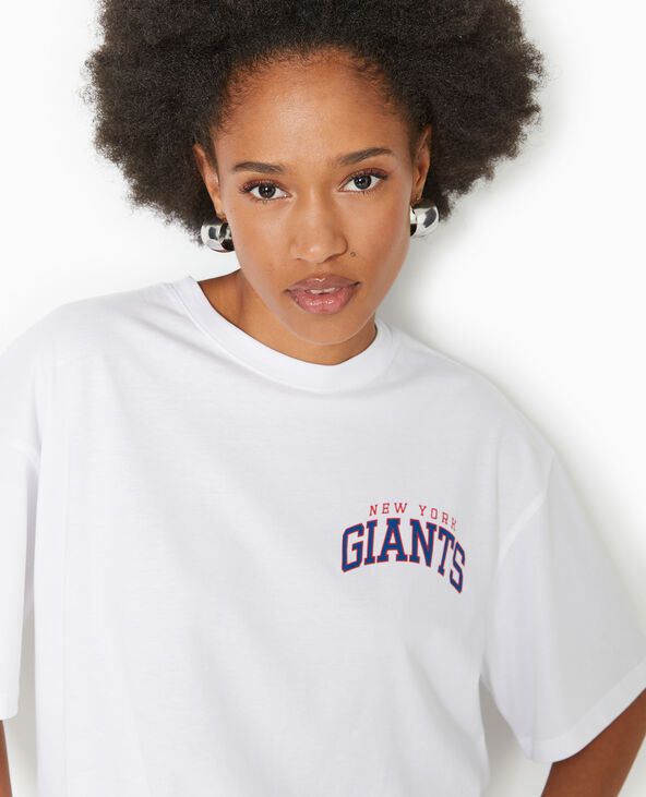 T-shirt oversize avec print devant et dos blanc - Pimkie