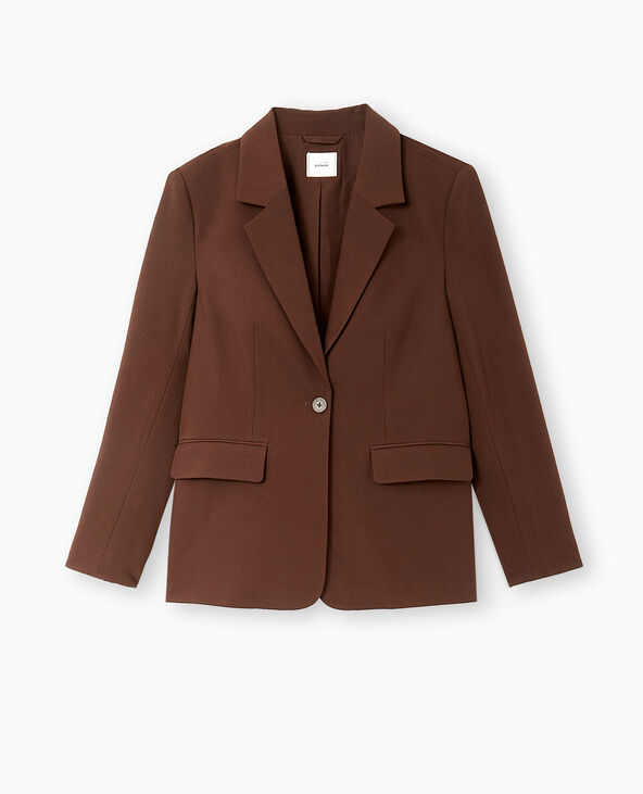 Veste blazer droite marron - Pimkie