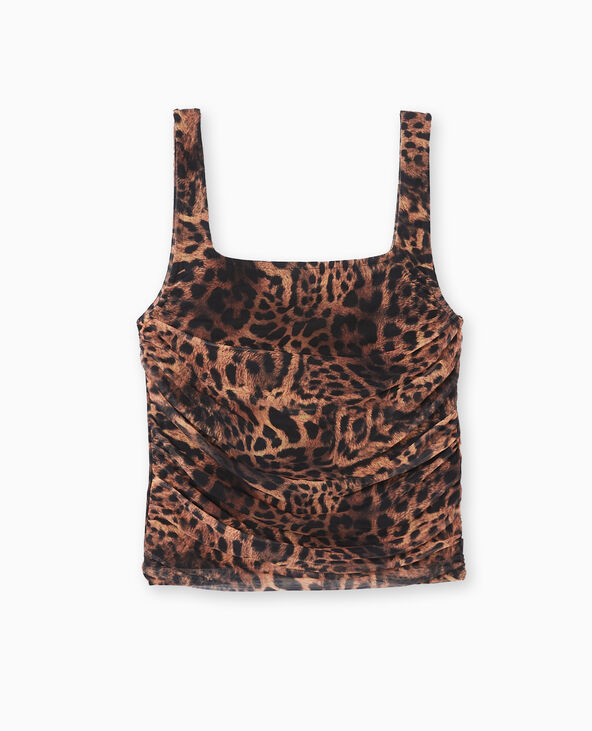 Débardeur en mesh motif léopard marron - Pimkie
