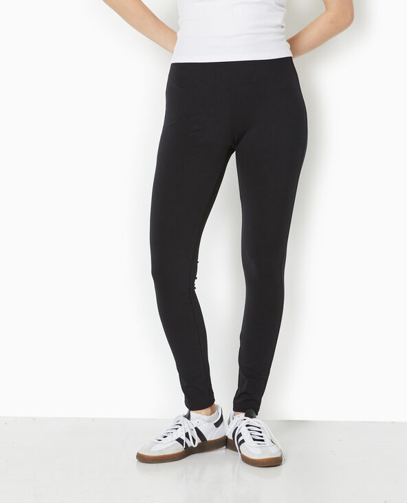 Legging en maille extensible noir - Pimkie