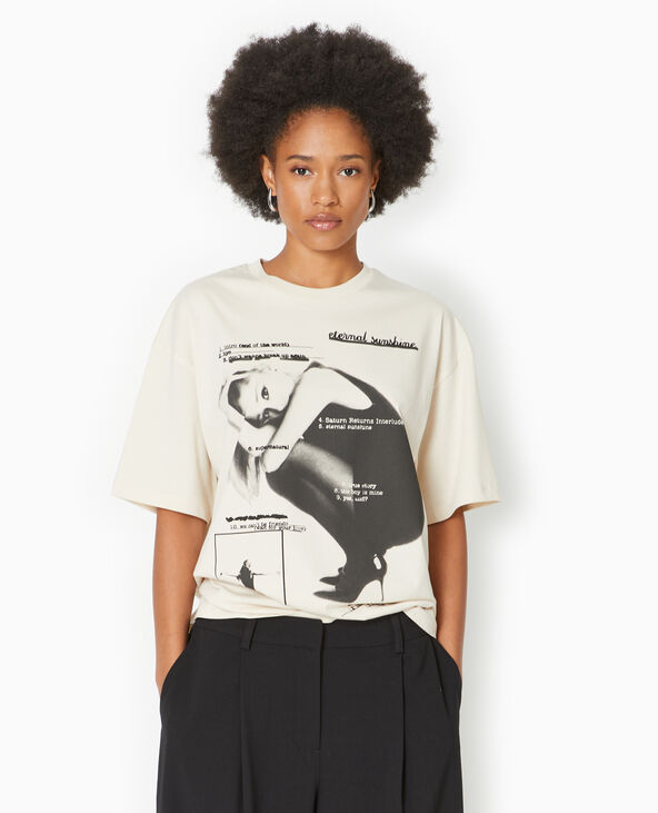 T-shirt oversize avec print ARIANA GRANDE blanc - Pimkie