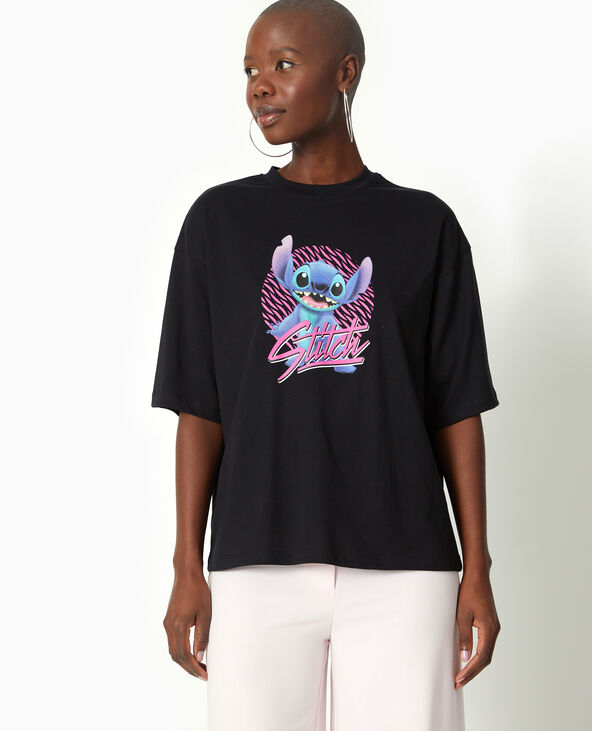 T-shirt oversize STITCH noir - Pimkie