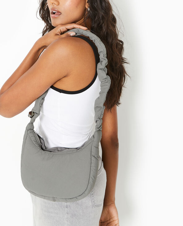 Sac en tissu matelassé avec bandoulière réglable gris - Pimkie