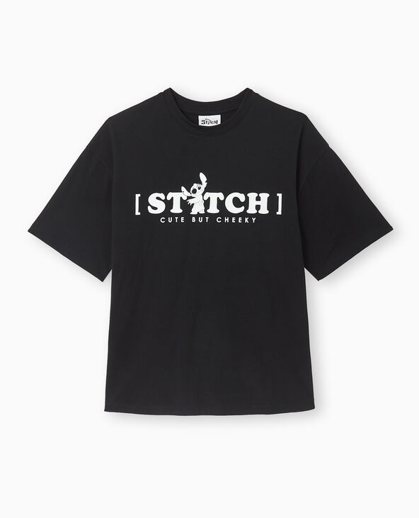 T-shirt oversize avec prints STITCH noir - Pimkie