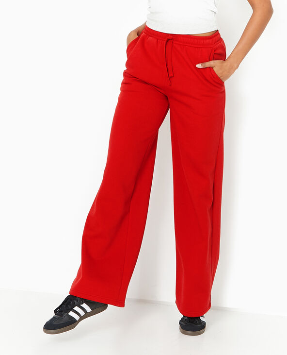 Pantalon de jogging droit en molleton rouge - Pimkie