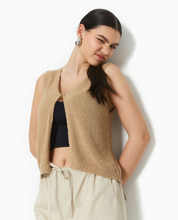 Gilet sans manches taupe - Pimkie