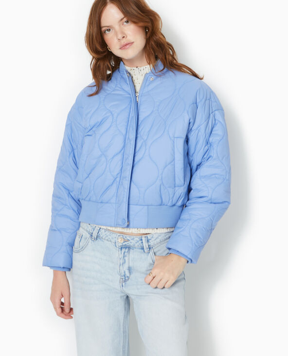 Blouson matelassé forme bomber bleu foncé - Pimkie