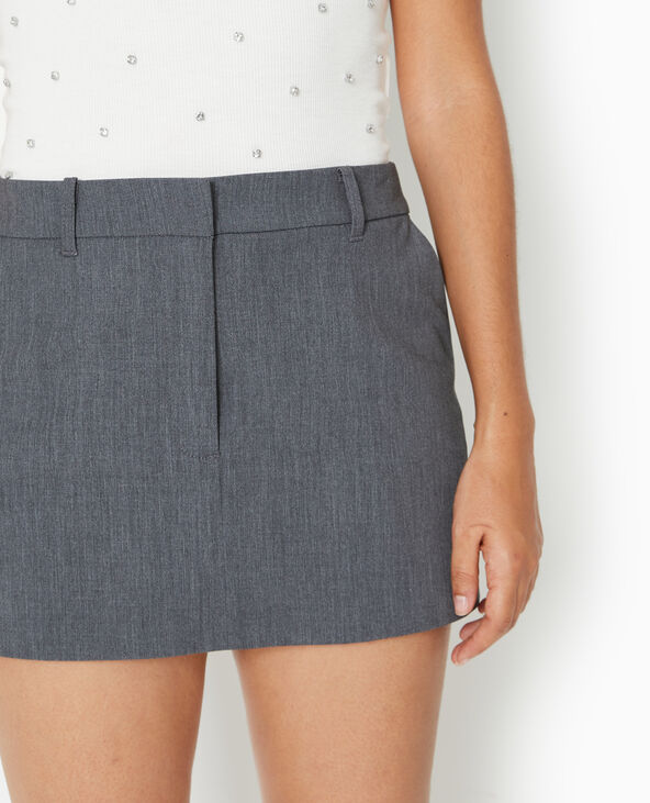 Mini jupe-short city gris foncé - Pimkie