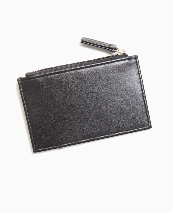 Porte-cartes en simili cuir noir - Pimkie