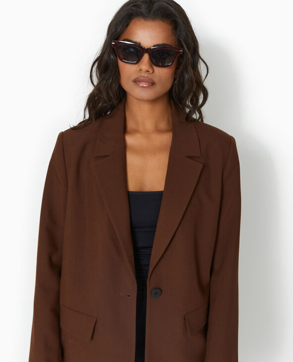 Veste blazer oversize marron - Pimkie