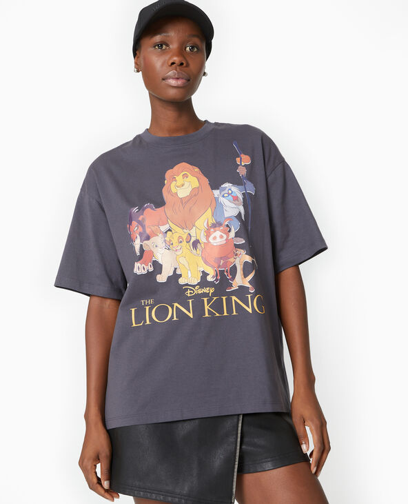 T-shirt oversize avec grand print THE LION KING gris - Pimkie