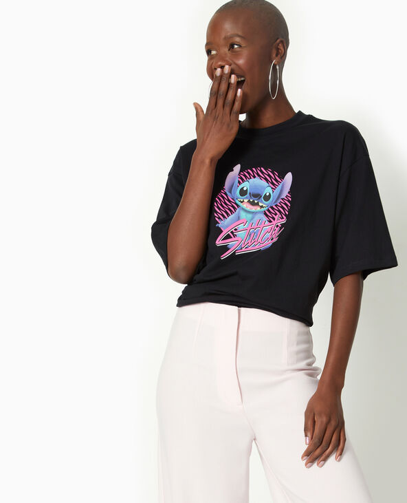 T-shirt oversize STITCH noir - Pimkie