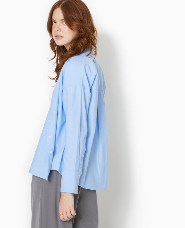 Chemise manches longues bleu - Pimkie