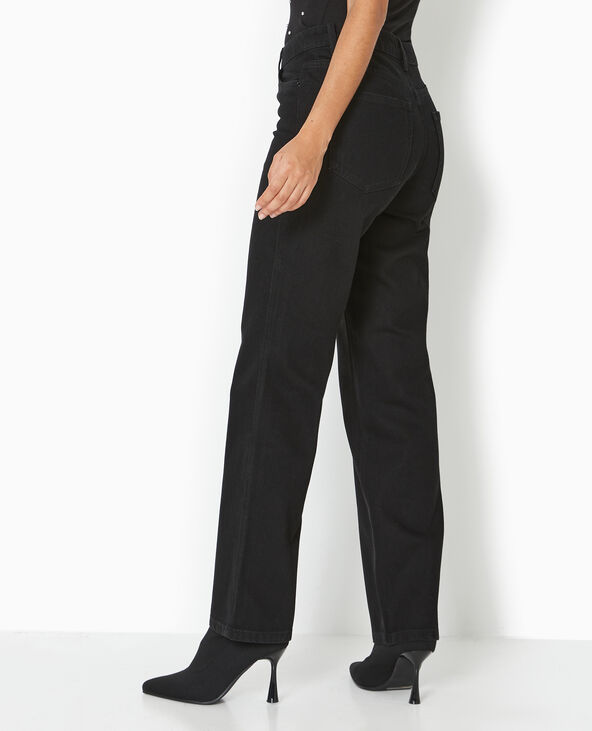 Jean droit taille regular noir - Pimkie