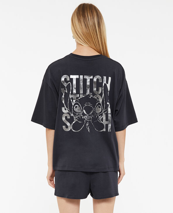 T-shirt oversize Stitch gris foncé - Pimkie