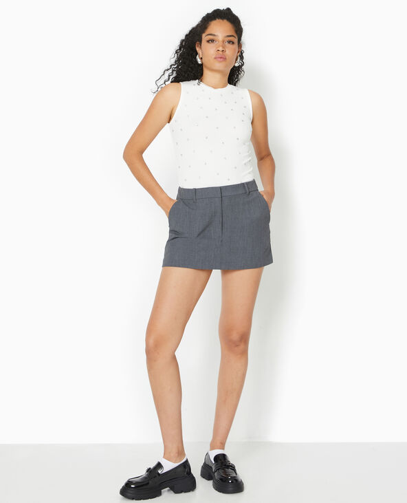 Mini jupe-short city gris foncé - Pimkie