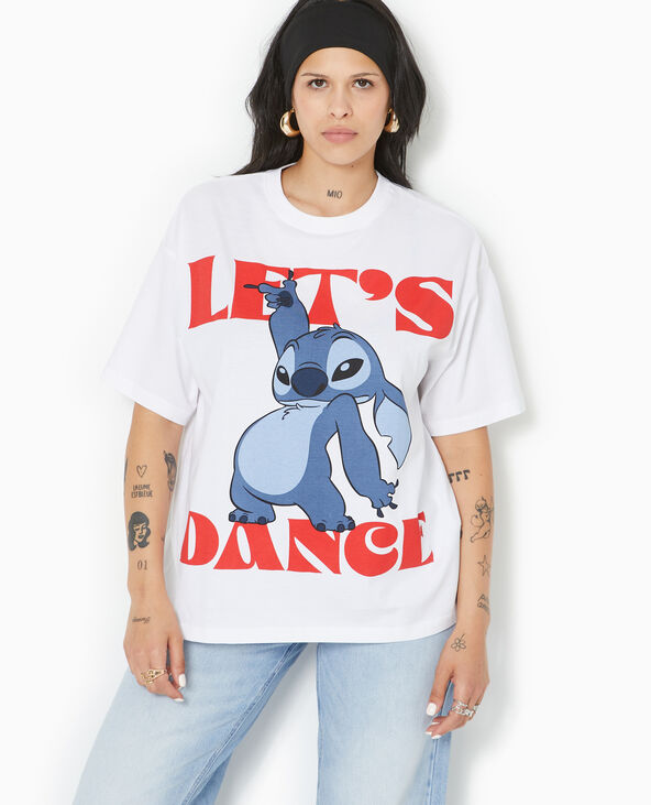 T-shirt oversize STITCH blanc - Pimkie