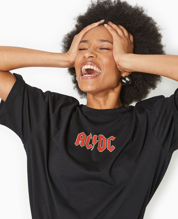 T-shirt oversize avec print ACDC noir - Pimkie