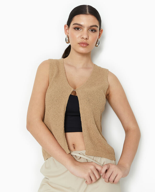 Gilet sans manches taupe - Pimkie