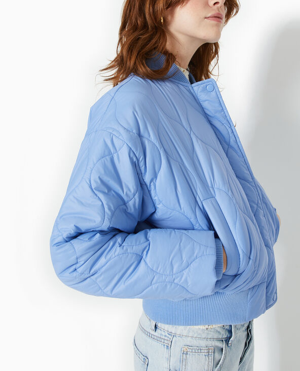 Blouson matelassé forme bomber bleu foncé - Pimkie