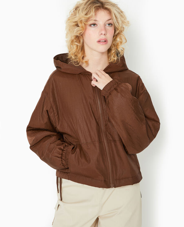 Blouson léger avec capuche marron - Pimkie