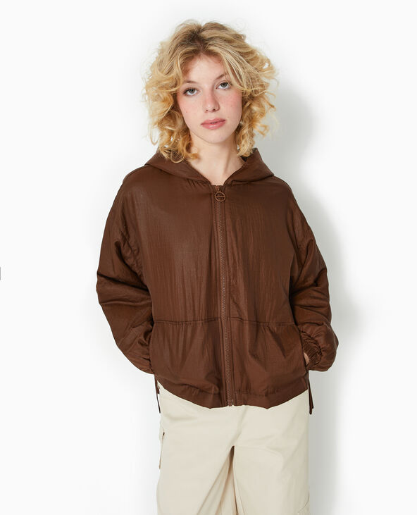 Blouson léger avec capuche marron - Pimkie