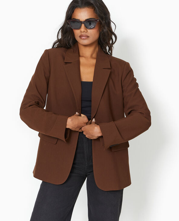 Veste blazer oversize marron - Pimkie