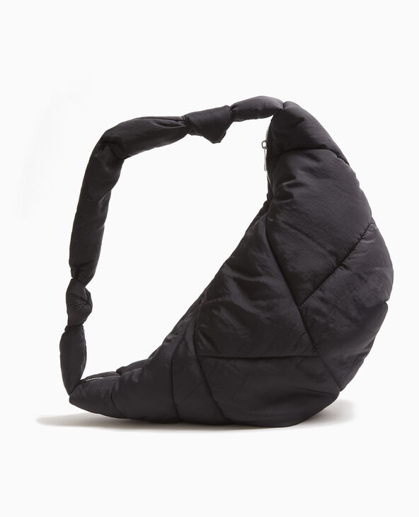 Grand sac en matière matelassé noir - Pimkie