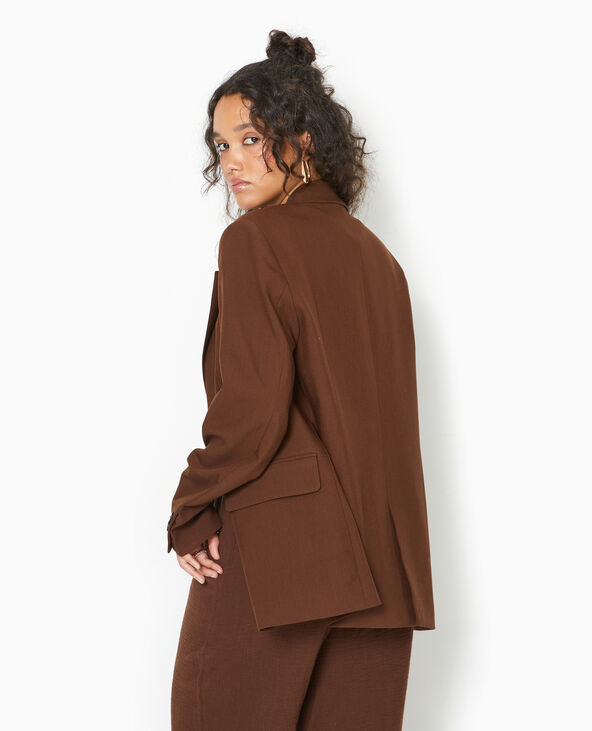 Veste blazer droite marron - Pimkie