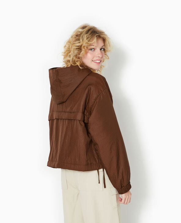 Blouson léger avec capuche marron - Pimkie