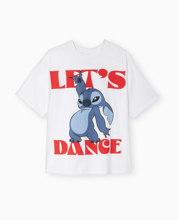 T-shirt oversize STITCH blanc - Pimkie