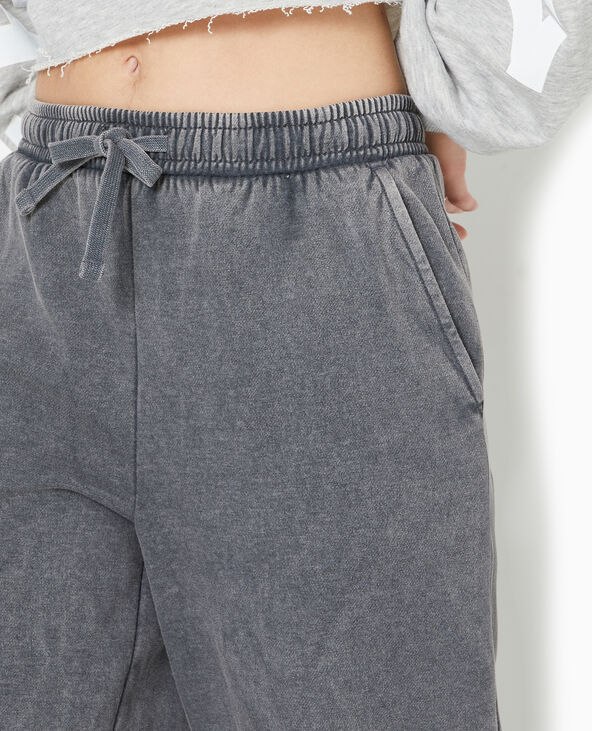 Pantalon de jogging droit en molleton gris foncé - Pimkie