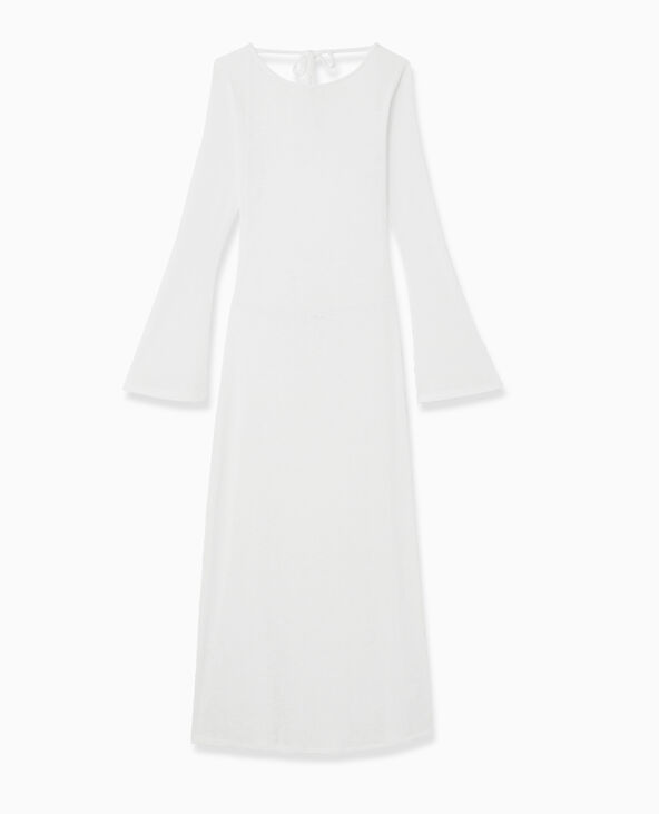 Robe dos-nu en maille transparente blanc - Pimkie